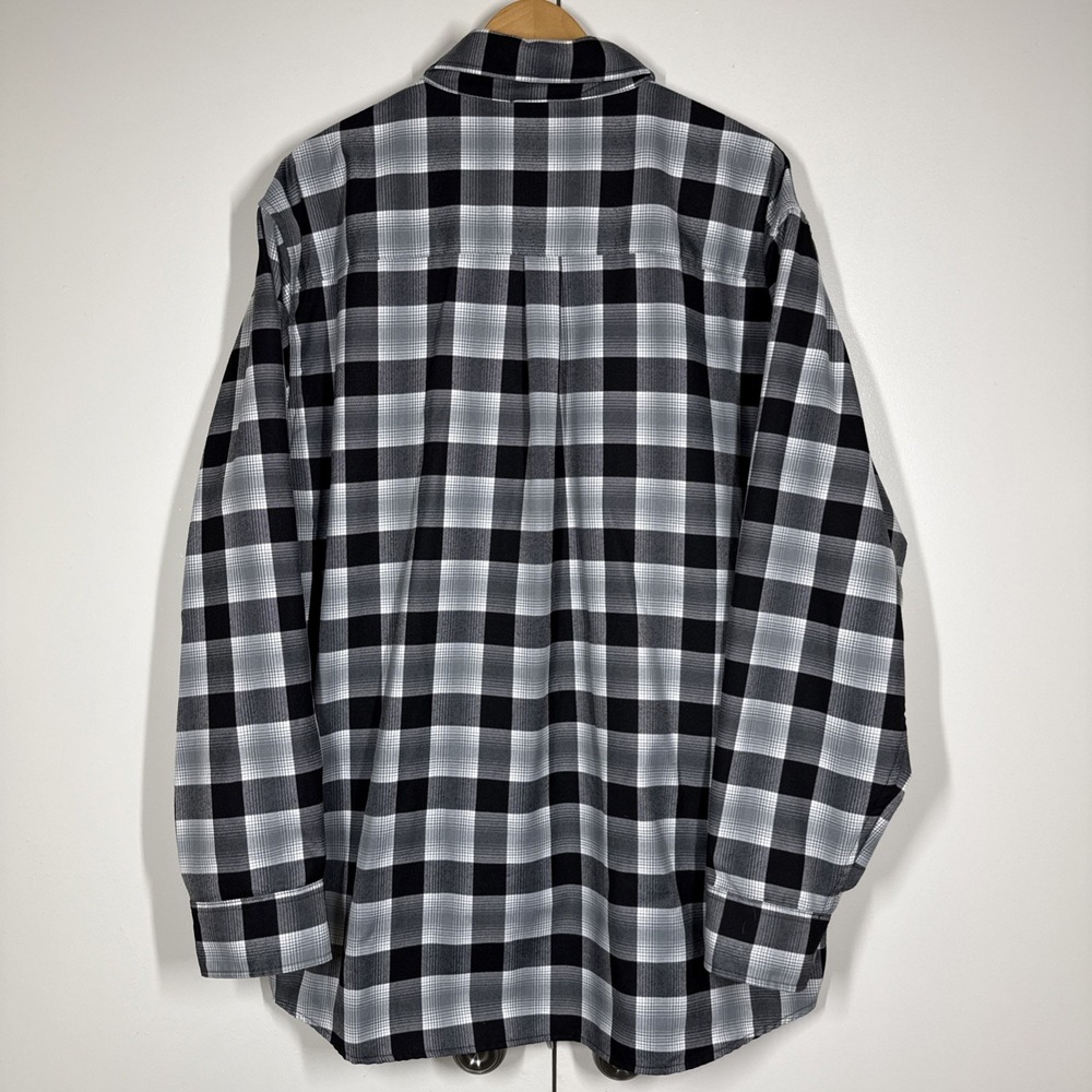 Dixxon Flannel Co The Mickey Men's 3XL Plaid Flannel Shirt Black Gray White NWOT - Picture 11 of 15